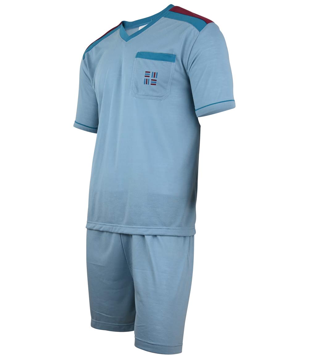 Soltice Herren Zweiteiliger Schlafanzug, Kurze Pyjama im Set, Gestreifte Nachtwäsche aus 100% Baumwolle (M bis 3XL)