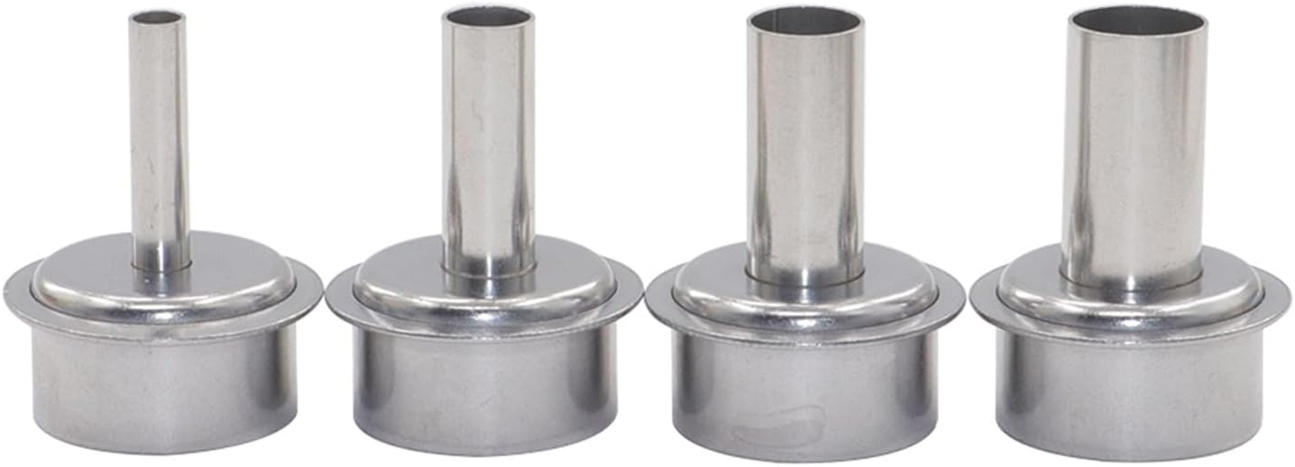 2pcs 45 Degree Bend Nozzle BGA Hot Air Gun Straight Slant Nozzle，Compatible For QUICK 861DW Soldering Station(Slanting mouth 5mm)
