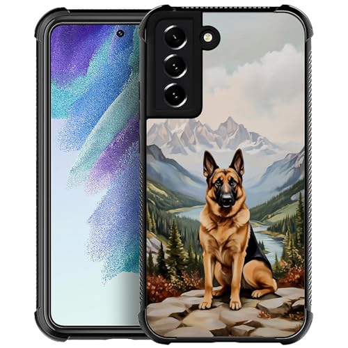 Coque Samsung S21 antichoc et anti-rayures rigide avec motif peinture de forêt esthétique