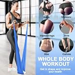Bandes de résistance, 5 Strengths Bandes élastiques pour l'exercice, Bandes d'entraînement pour la physiothérapie, Bandes de stretch pour la construction musculaire, l'entraînement de la force, le yoga, Pilates pour les femmes et les hommes