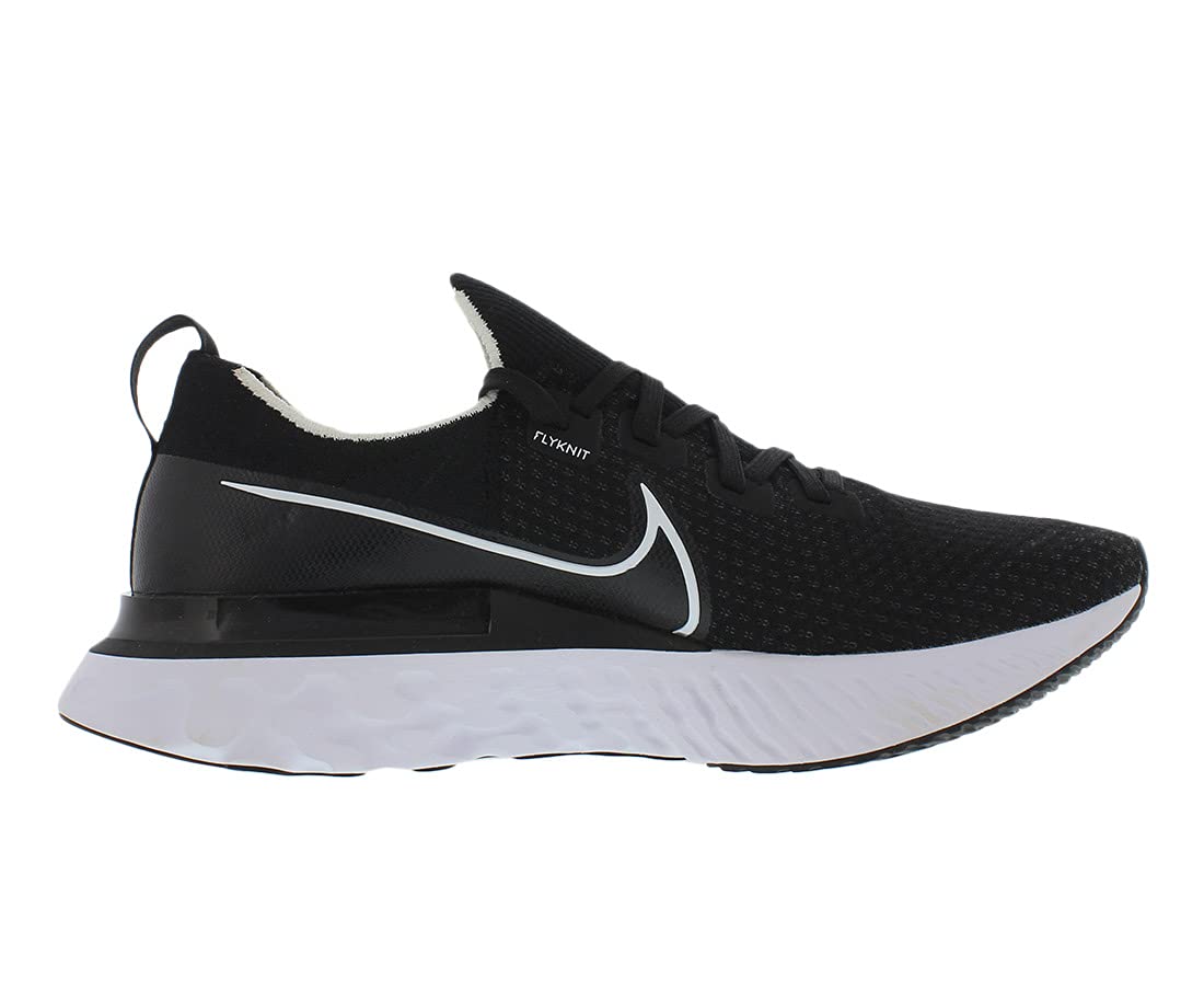 Nike Męskie buty do biegania React Infinity Run Flyknit, Negro Plata Metalizado Gris Oscuro - 48.5 EU