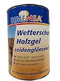  Dimensa Wetterschutz-Holzgel Innen&Außen Seidenglänzend Farbwahl 2,5 Liter, Farbe:Palisander