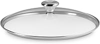 Vista 6 de Le Creuset Tapa de cristal de la firma con perilla de acero inoxidable, 8 pulgadas