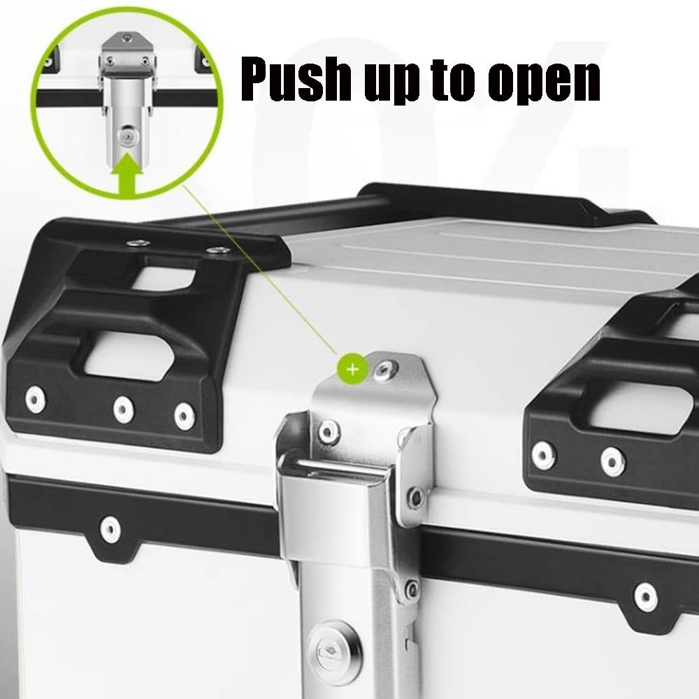 NILZA Baúl De Moto Scooter Maleta PP Caja De Moto, Baul para Moto Universal Baúl De Moto con Accesorios, 35L Top Case Moto Topcase Scooter para Equipaje (Color : Black, Size : Bottom Plate+Liner)
