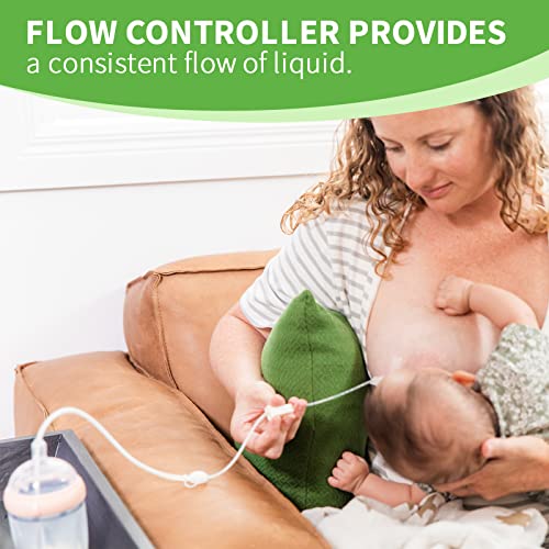 Haakaa Gen.3 Silicone Baby Supplemental Nutrition Feeding Bottle Combo - Baby Supplemental Nursing System - Variable Flow - Breastfeeding Mom Essentials Bpa-Free 0M+ Newborn - Peach #TOP4