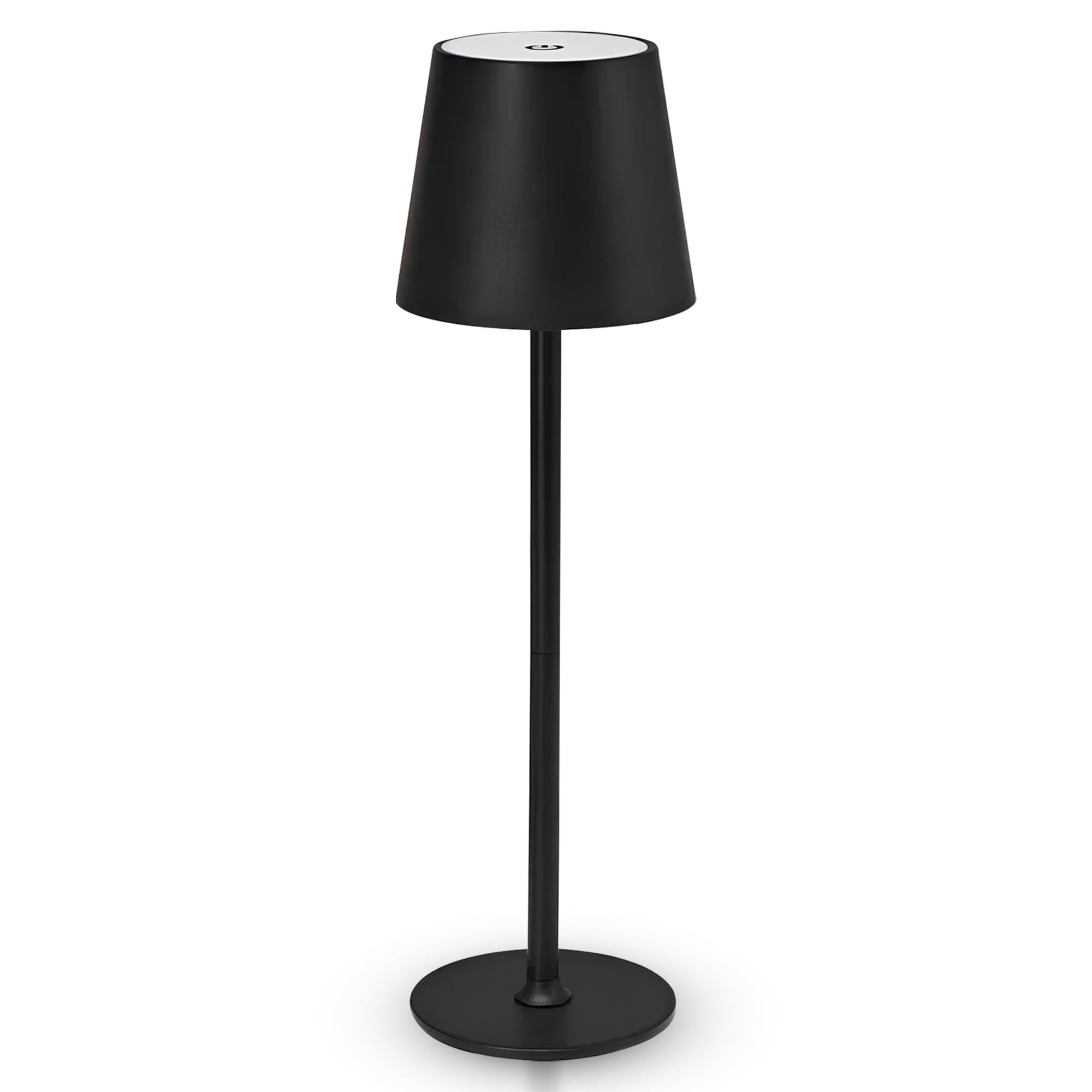 PRIME ESSENTIALS I Lámpara LED de Mesita de Noche Táctil para Dormitorio sin Cables I Lámpara de Mesa Recargable de Lectura con Brillo Ajustable para Interiores I 3 Modos de Luz I Color Negro.