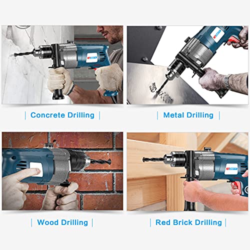 10 Piece Masonry Drill Bits for Tile Glass Ceramic Wall Brick Stone Soft-Metal Wood, Concrete Drill Bit Set,Carbide Tungsten Steel Alloy