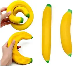 Banana Anti-Stress Elástica Fidget Toy – Brinquedo Sensorial para Alívio de Ansiedade, Estresse, Concentração e Relaxamento – Ideal para Crianças, Adultos e TDAH