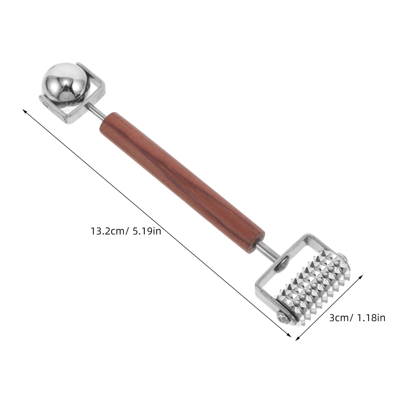 WOONEKY Masajeador Facial Cuello de Acero Inoxidable con Rodillo Doble para Ojos y Cara Herramienta Manual Antiedad para Mujeres Tensión Muscular Estimula Puntos de Acupresión y Mejora