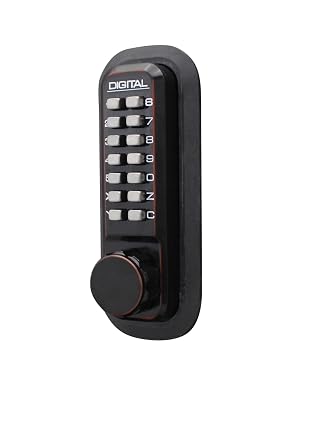 Digital Deadbolt Antique Brass Adjustable