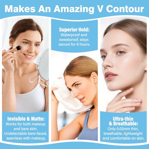 Image of Neck Tape Lifting Invisible, Face Lift Tape Instant Facelift Under Makeup, V Edge Patches Skin Lifter Tapes for Turkey Neck, Loose Sagging Skin, Wrinkle, Jowl, Eye, Double Chin (1 Count (Pack of 188))
