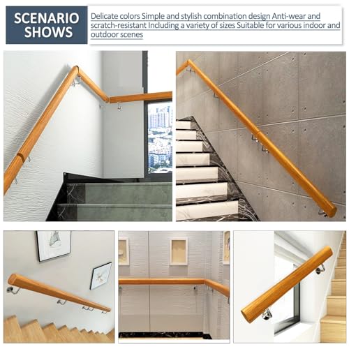 Main courante escalier bois 4m antidérapante pour un appui sûr