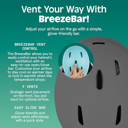 image for Retrospec Zephyr Ski Helmet - Snowboard Helmet for Adults & Youth- Adj