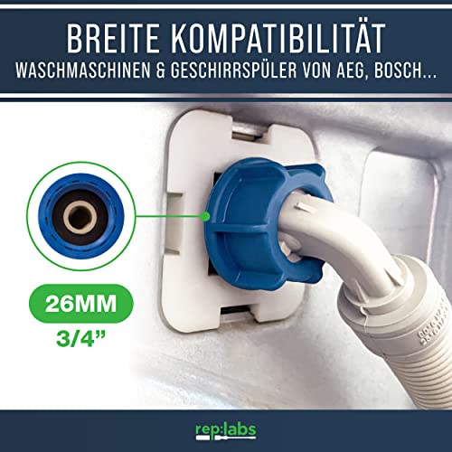 Aquastopschlauch 4m Aquastop Sicherheits-Zulaufschlauch Schlauch universell anwendbar für Waschmaschinen und Geschirrspüler mit 3/4 Anschlussverschraubung