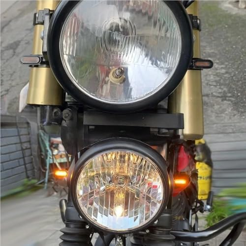 Luces traseras de freno para moto con intermitentes ámbar de 8mm 5