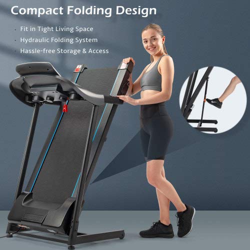 Electric Motorized Treadmill With Audio Speakers, Max. 10 Mph And Incline For Home #TOP3