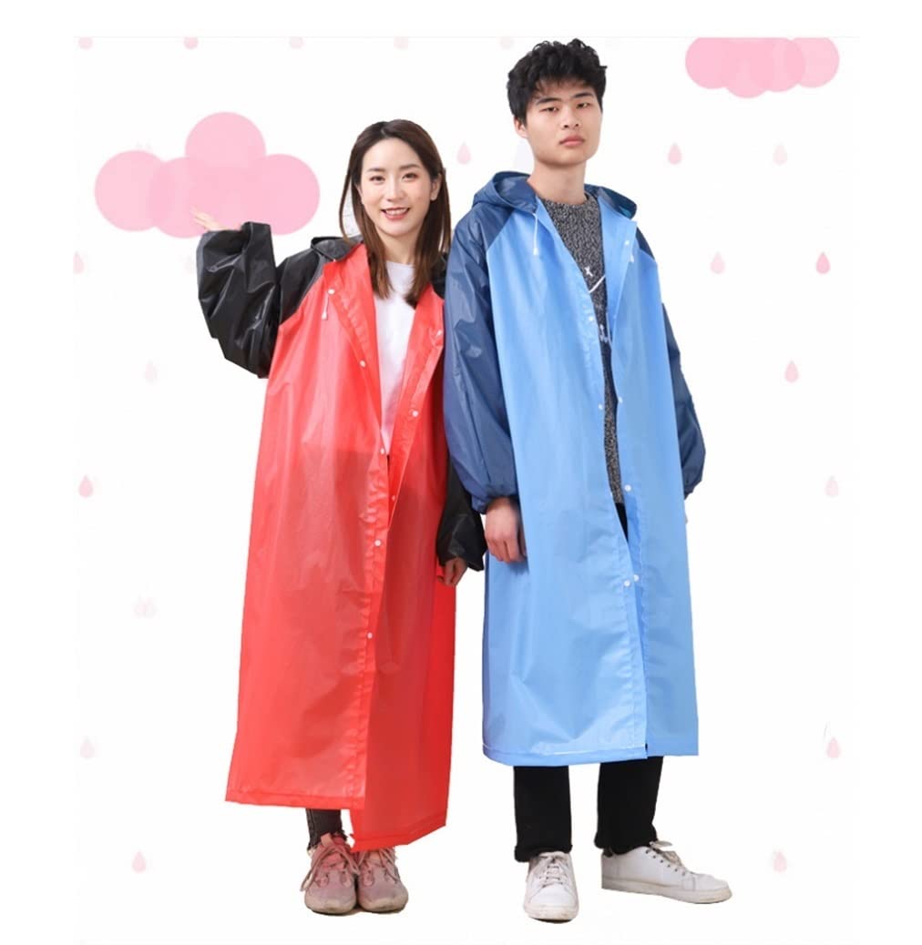 Capa de Lluvia Reutilizable 5 Uds Reutilizable Espesar Mujeres Hombres Capa De Lluvia Impermeable Chaqueta Poncho Capucha Traje Ropa de Agua para Exteriores