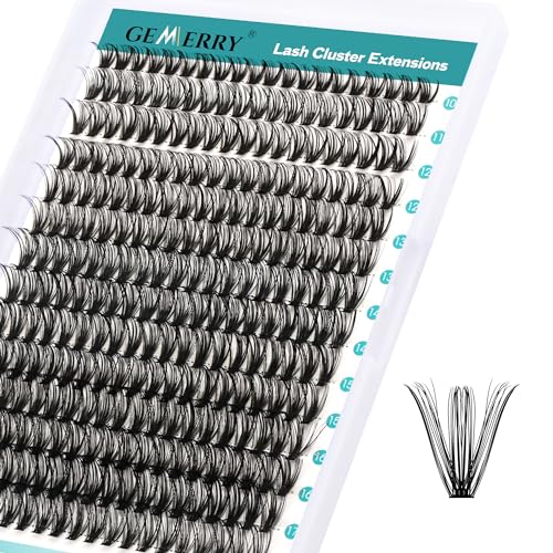 GEMERRY Individual Eyelashes 40D Curl Cluster Lashes Natural Eyelash Extension 280pcs Mixed Tray Reusable Handmade Home Application (40D-0.07D-10-18MIX)