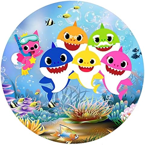 Fondant Tortenaufleger Tortenbild Geburtstag kompatibel mit Baby Shark K2 Cover
