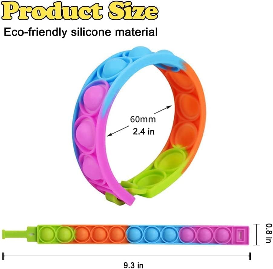 Miniatura 2 de 102 pulseras para presionar burbujas, regalos de fiesta de cumpleaños, regalos de fiesta de cumpleaños para niños, bolsas de regalo, rellenos para