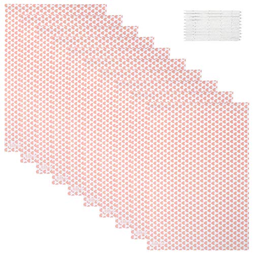 Conjunto de folhas de papel KesYOO para presente de coração, 10 peças, faça-você-mesmo, embalagem de