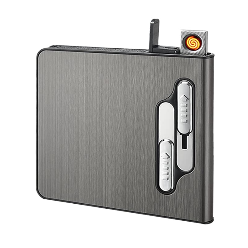 Photo 1 of COZYLIFE Automatic Cigarette Case Dispenser, Automatic Ejection Box with USB Rechargeable,Automatic Ejection Holder with Arc Lighter, Gift for Your Friends (Black)