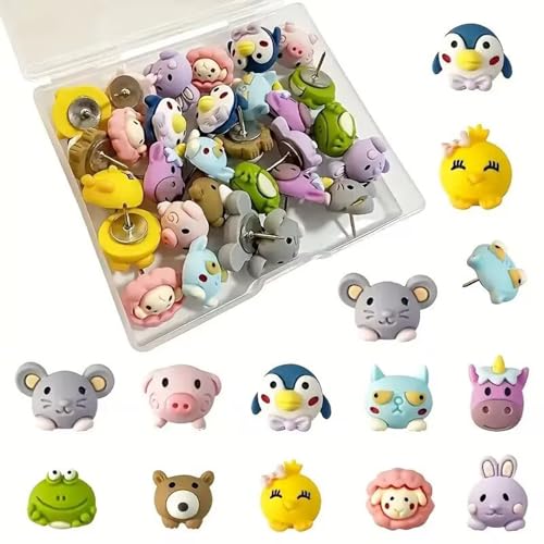 Ya en mundofriki.es: 20 chinchetas de animales divertidos para tablón de anuncios y pizarras blancas, alfileres decorativos para fotos, carteles y notas