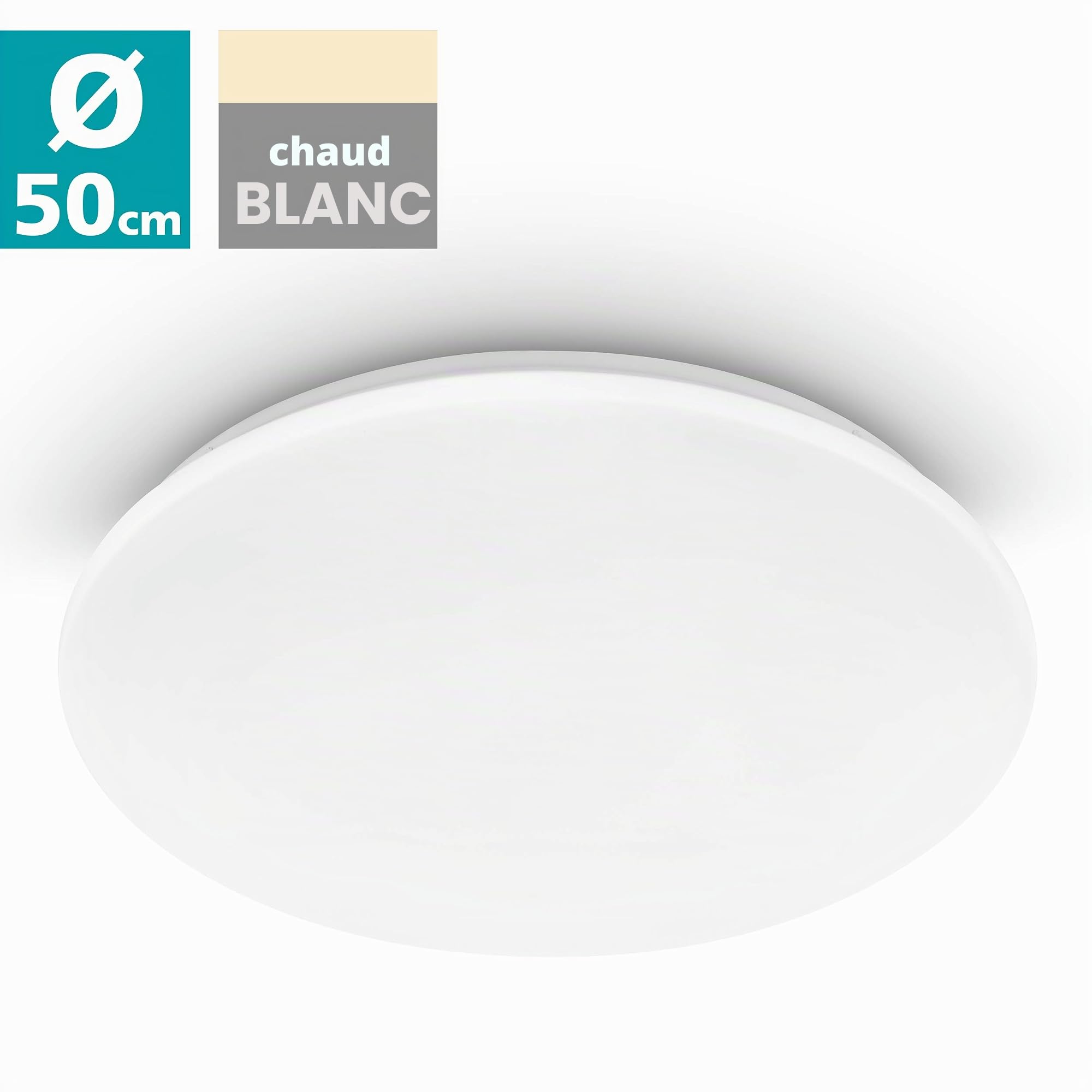Eglo Plafonnier LED POGLIOLA-S, Ø 50 cm, lampe de plafond pour salon