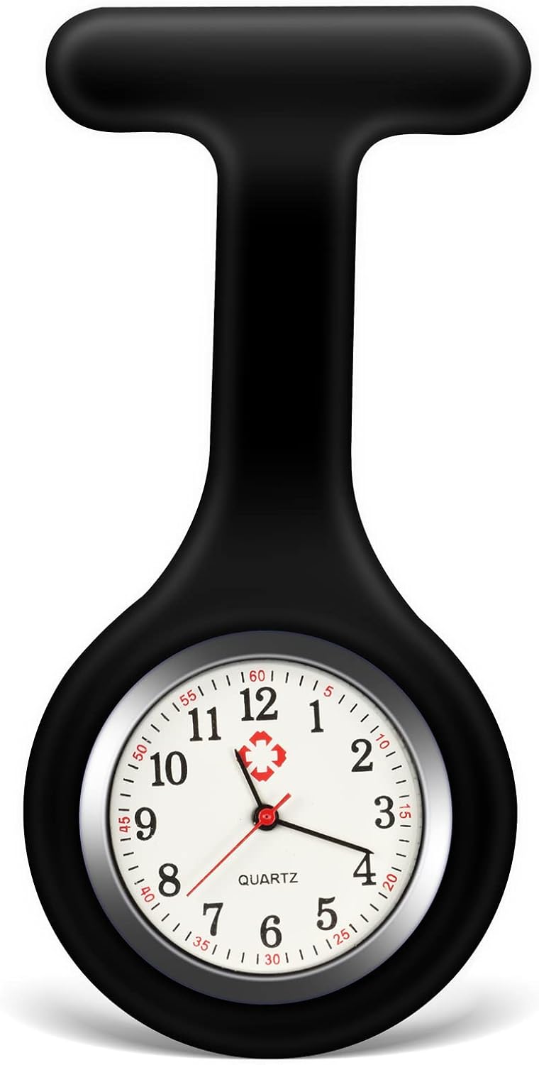 Nurse Watch Brooch, Glow in Dark Design, Health Care Nurse Doctor Paramedic Medical Brooch Fob Watch
