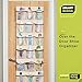 Smart Design Over-The-Door Organizer w/ 42 Pockets w/ Elastic Trim & Hanging Hooks - VentilAir Mesh Fabric - Shoes, Pantry, & Closet Storage - Home Organization (21 x 73 Inch) (Natural Canvas)