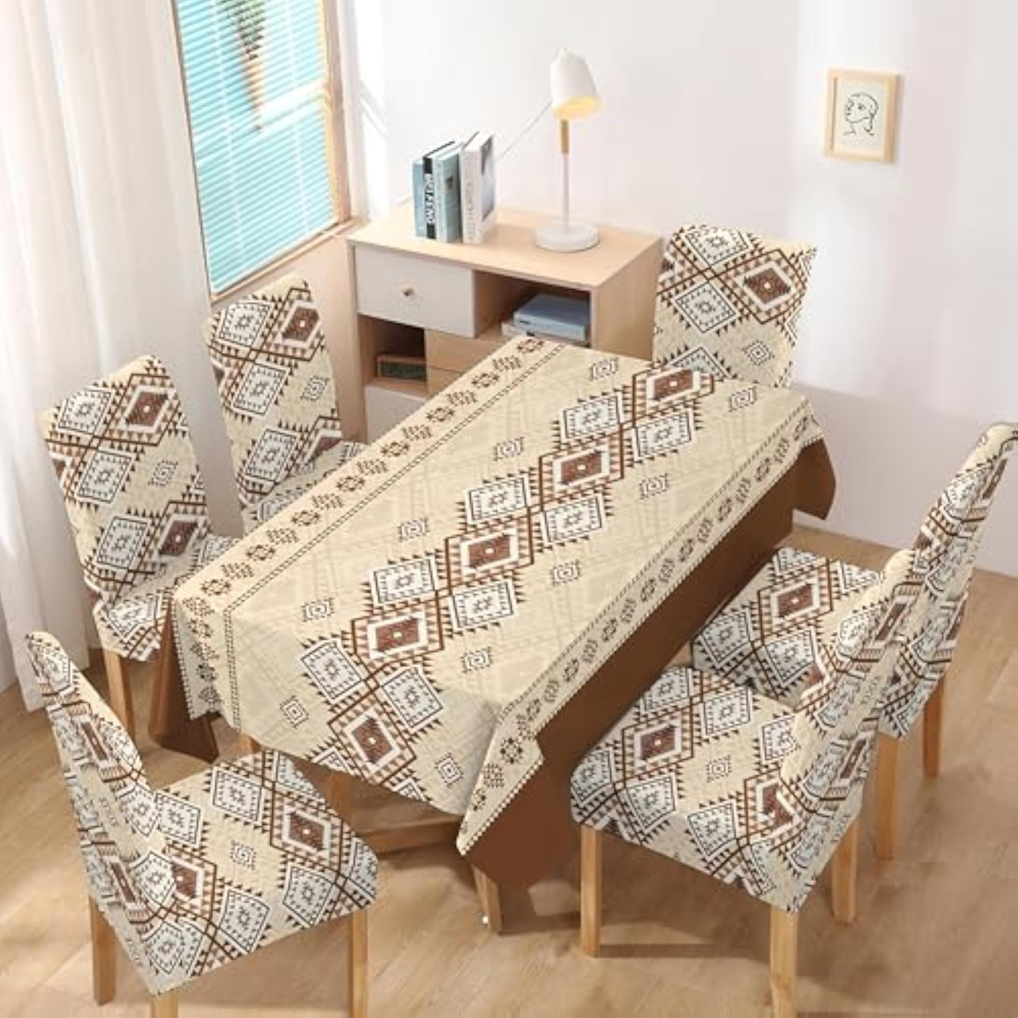 Dining Table Cover with Chair Covers Combo