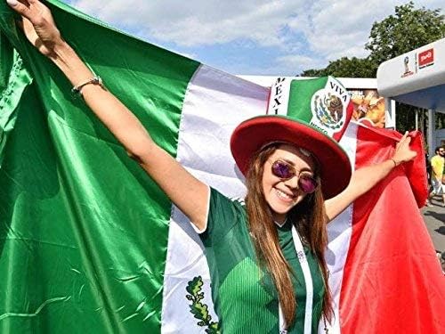 Bandera Mexico Mexican National Flag - Vivid Color Mexico Flag - Double Stitched, Fade Proof & Canvas Header Thicker - 100% Polyester - 3x5 Feet