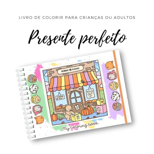 Livro de Colorir Estilo Boobie Goods, Capa Dura, 50 Páginas, 180g, A5