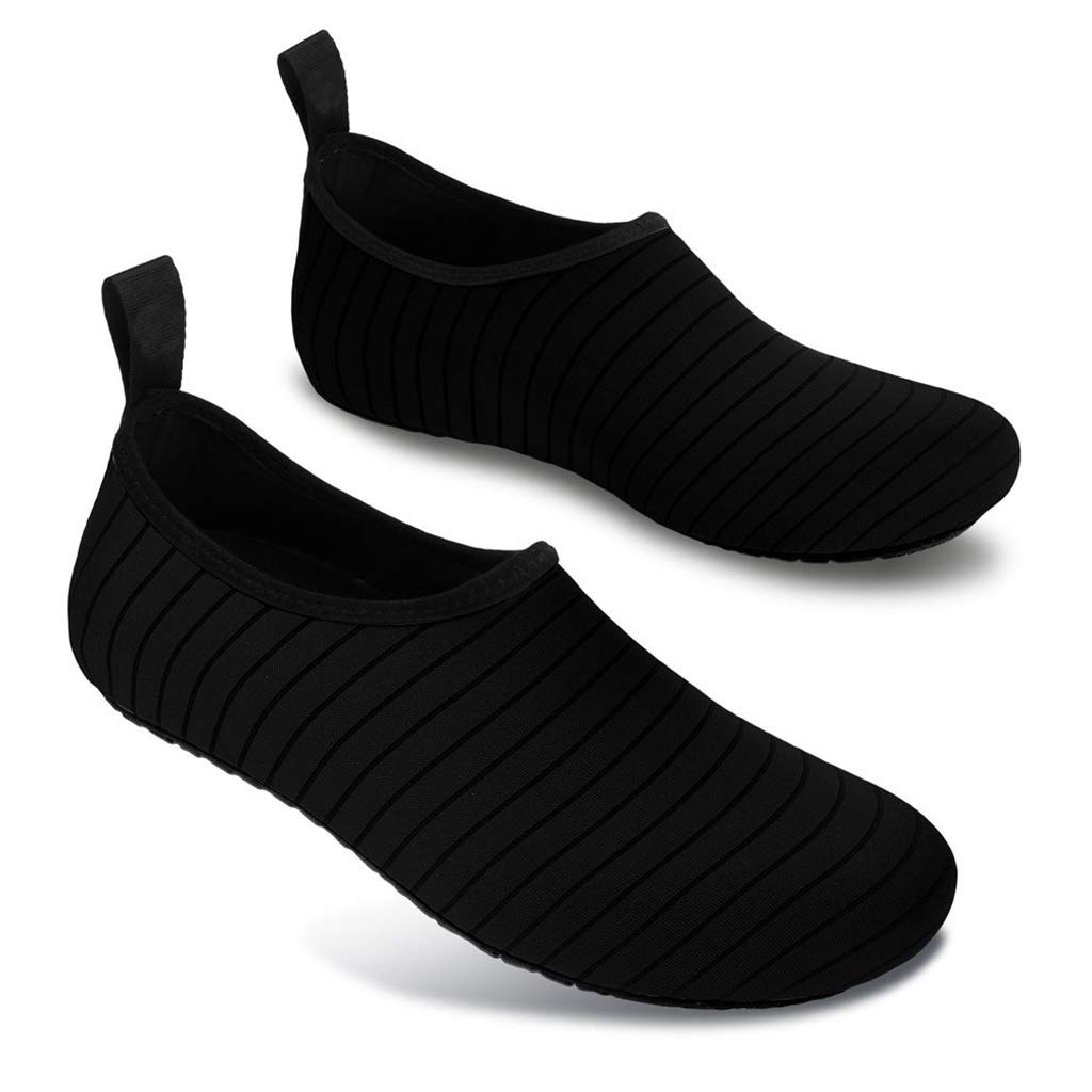 Zapatos deportivos acuáticos para mujeres y hombres, traje de buceo antideslizante, para natación, playa, calcetines acuáticos 36, color negro, talla 36