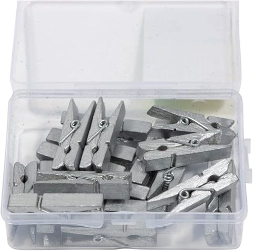 Miniatura 80 de JAM PAPER Wood Clip Clothespins - Small - 7/8 Inch - White - 50 Clothes Pins/Pack