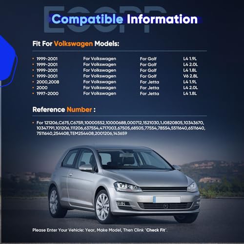 Image of ECCPP AC Compressor for Volkswagen for Jetta for Golf 1.8L 1.9L 1997-2001 | Fast Cooling AC Compressor for Car