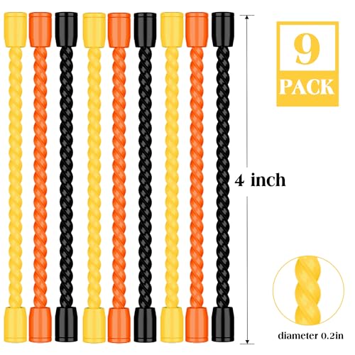 Image of 9PCS 4 Inch Silicone Cable Ties, Reusable Bendable Rubber Twist Ties