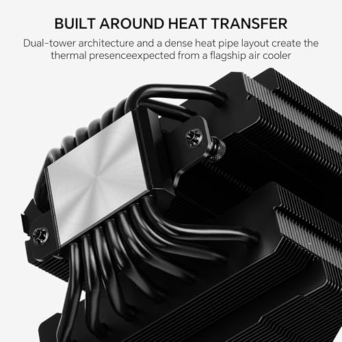 Image of Thermalright Phantom Spirit 120 Vision EVO CPU Cooler, 3.95-Inch IPS LCD Screen, 7 Heat Pipes, 120mm PWM Fan with LCP Blades, 160mm Dual Tower, for Intel LGA1851 /1700 and AMD AM5 /AM4 (Black)
