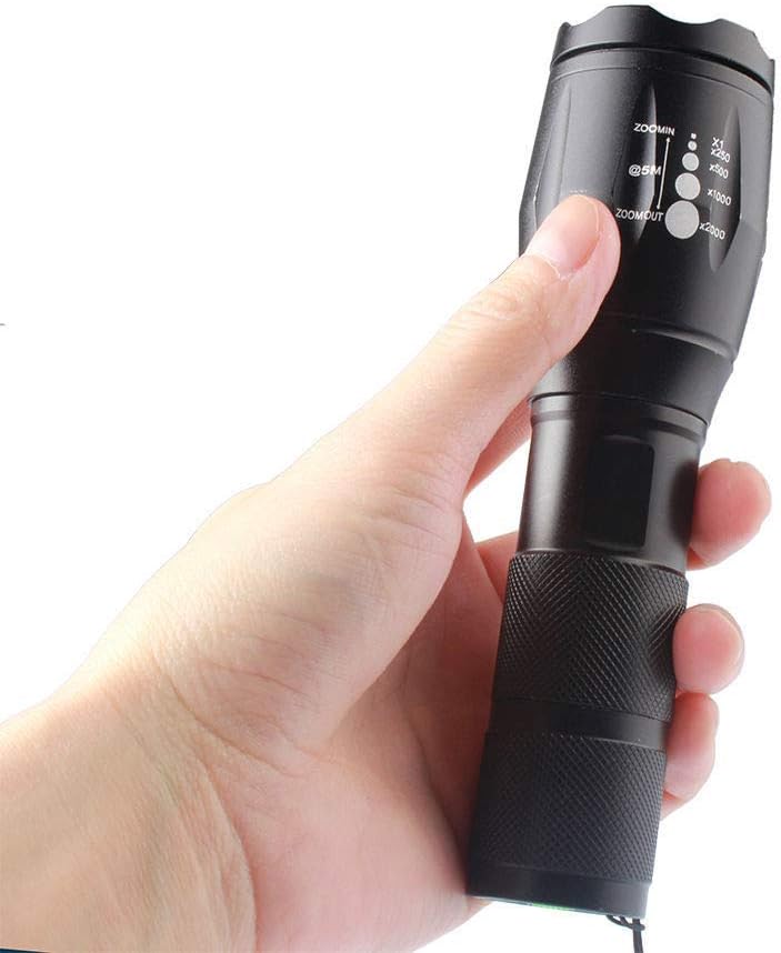 3X 10000LM Zoomable LED Flashlight Focus Torch Light 18650/AAA Outdoor Light