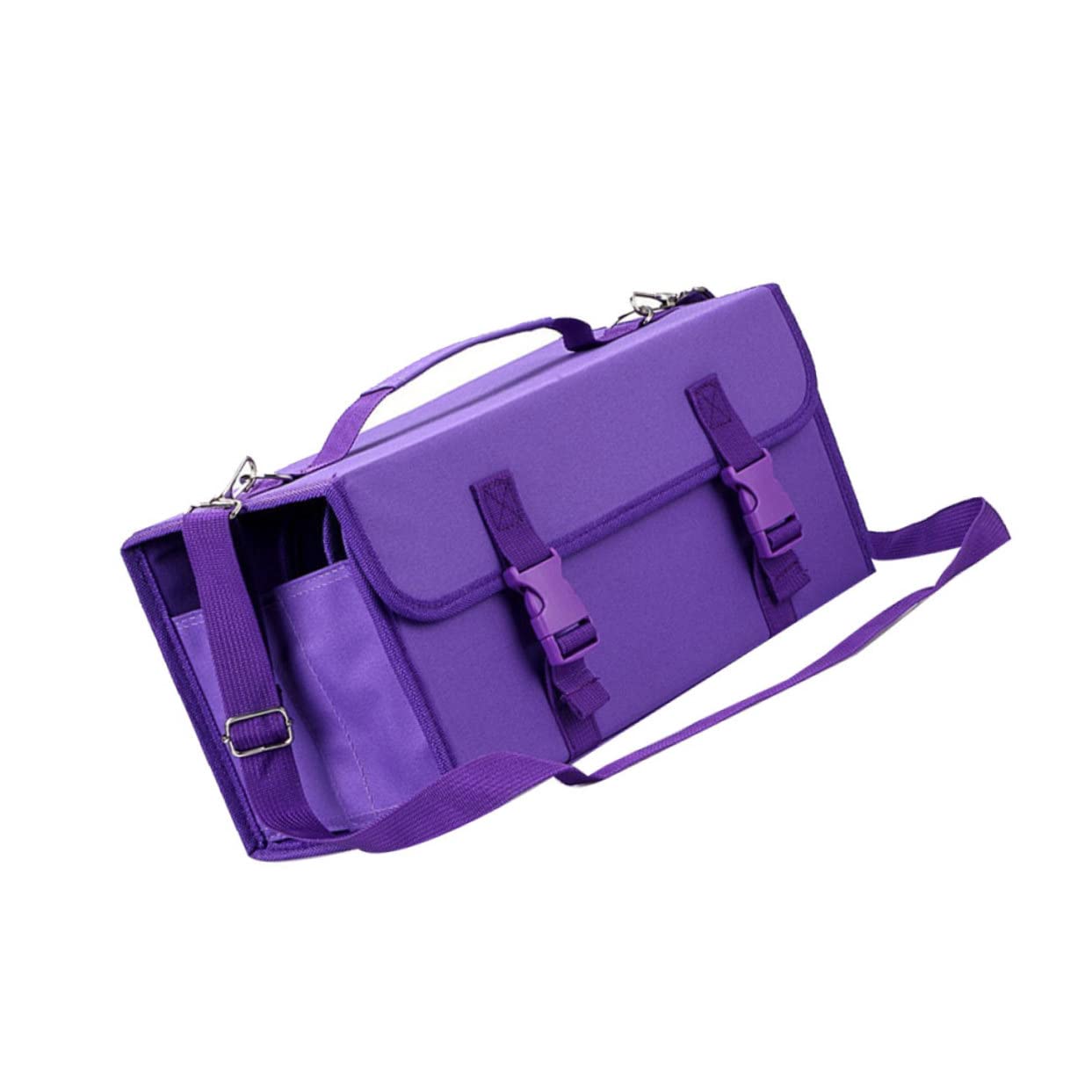 Borsa Porta Pennarelli Scomparti con Cerniera e Tracolla Custodia Resistente per Penne e Accessori Adatta Tavolo o Armadietto
