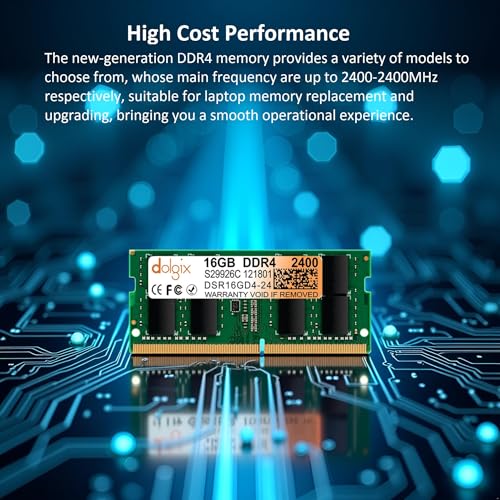 Image of Dolgix 16GB DDR4 2400MHz Laptop /Notebook RAM (Memory) CL-17 (2Rx8 Dual Rank) SO-DIMM | PC4-19200, 3 Year Warranty (Made in India)