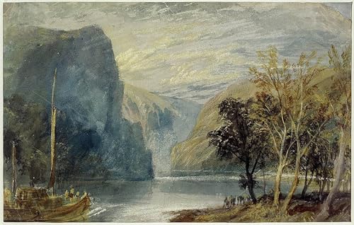 Cuadro al óleo de Lorelei por Turner, pintura clásica de 60x90cm para decorar el salón