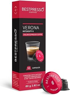 Bestpresso Coffee capsules compatible with Starbucks Verismo, Caffitaly, CBTL, K-fee systems 80 Pods (Verona)