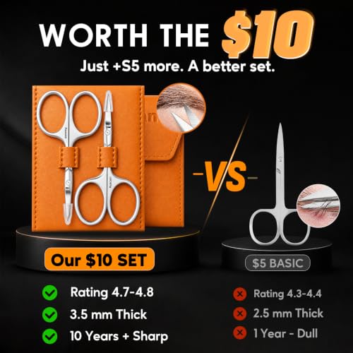 Professional Nose Hair & Eyebrow Scissors - image 2