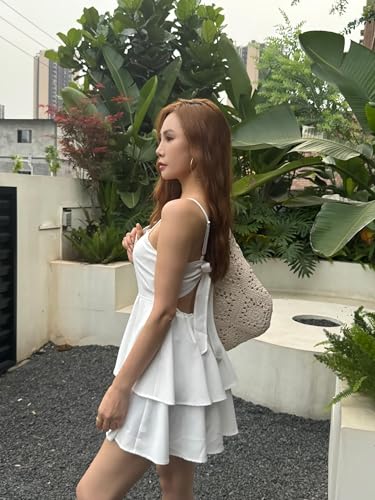 BNGD Women's Backless Bow Tie Short Dress 2025 Summer Models Sexy Halter Dresses Homecoming Dresses2