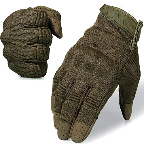 AXBXCX Breathable Flexible Touch Screen Full Finger Motorcycles Gloves for Men Running Airsoft