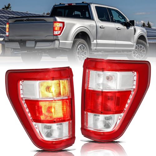 Image of Aosky Halogen Tail Light Assembly Compatible with 2021-2024 Ford F150 without Blind Spot Rear Taillight Brake Signal Lamp (Pair)