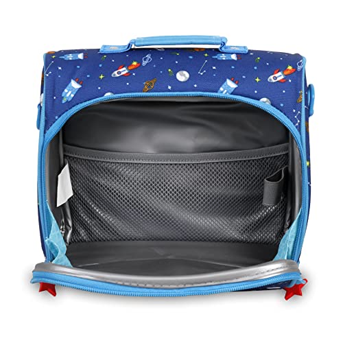 Image of J World Casey Kids Lunch Bag. Cute Insulated Lunch-Box for Boys Girls, Rocket