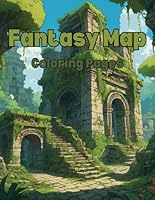 Fantasy Map Coloring Pages: Dark Fantasy Map Illustrations for Adults B0CY7FV99Y Book Cover