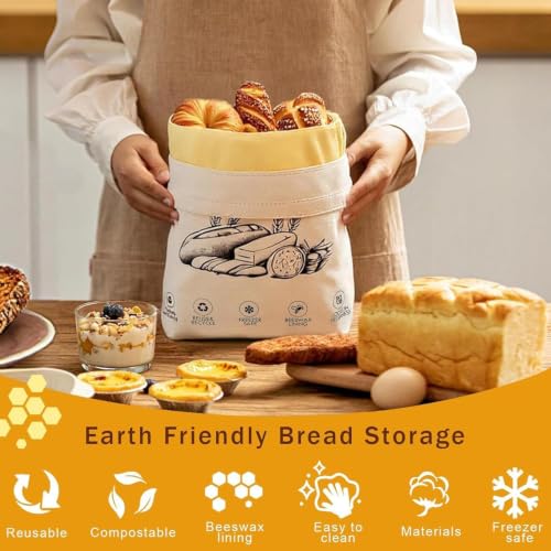 Bolsa para almacenar pan con tratamiento apícola que evita el desperdicio de repostería 6